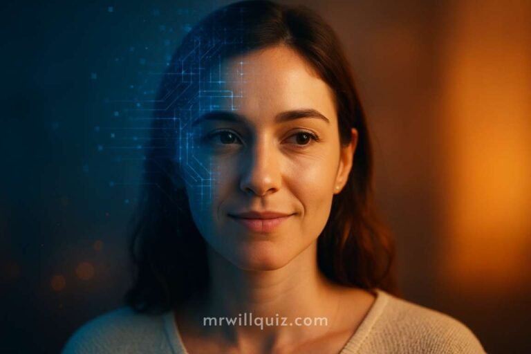 Person reflecting while using a smartphone or laptop, representing emotional intelligence in the digital age