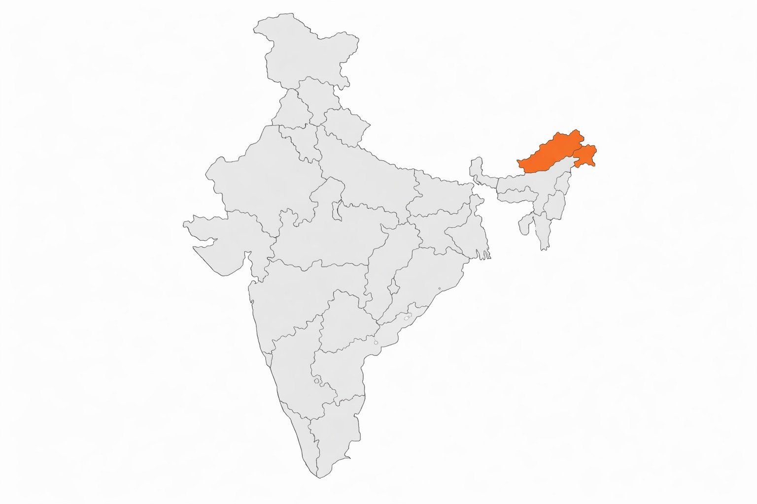 Arunachal Pradesh in India Map