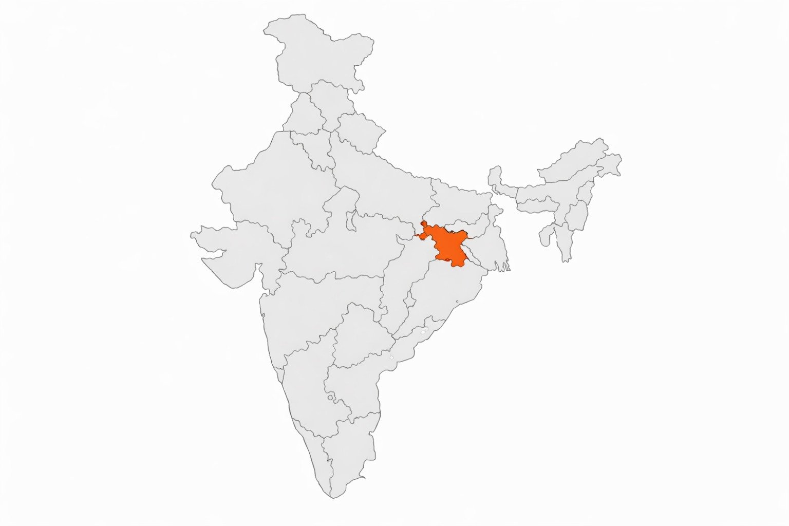 Bihar in India Map